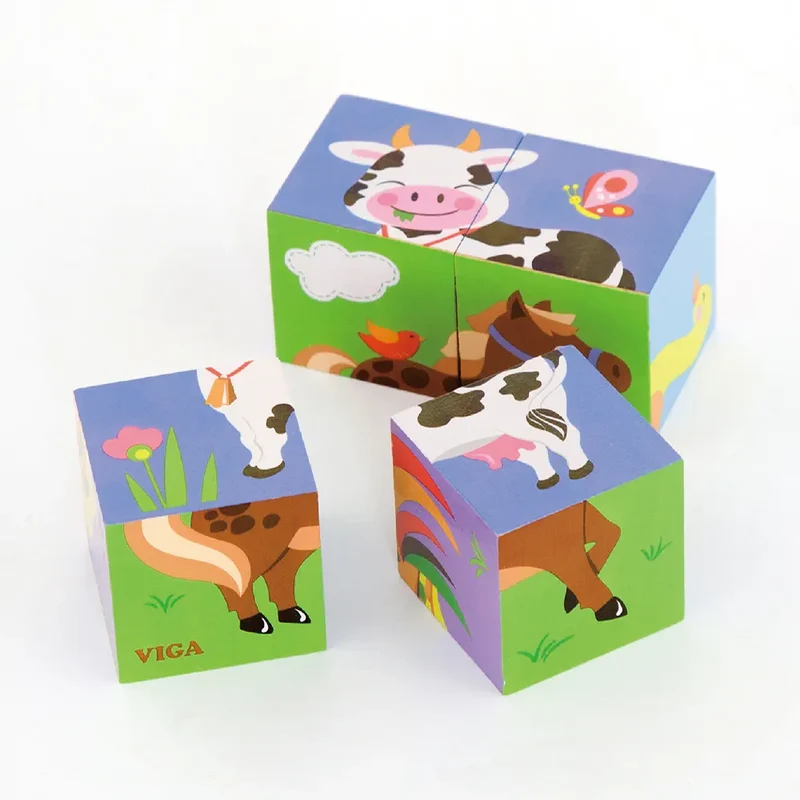 Viga Toys Puzzle Cube 6 Faces Ferme - 24M+