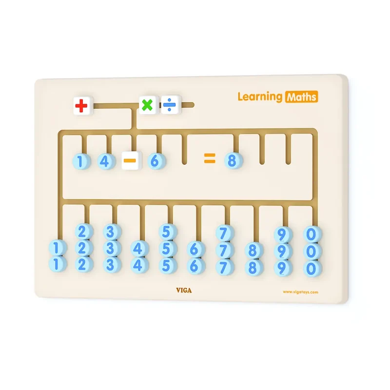 Viga Toys Jouet Mural Apprentissage des Maths en Bois - 3A+