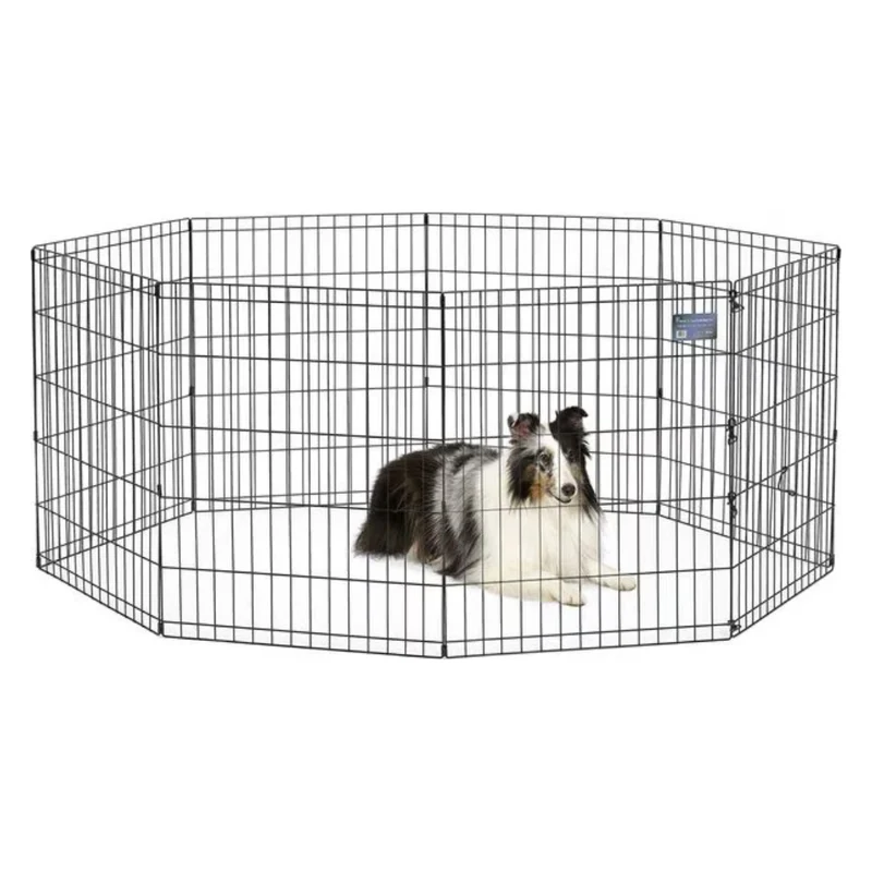 Midwest Exercise Pen with MAX Lock Door Cage for Dogs & Cats
