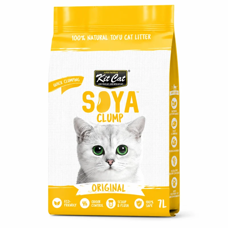 Kit Cat Soya Clump Soybean Clumping Cat Litter 7L 1 Bag