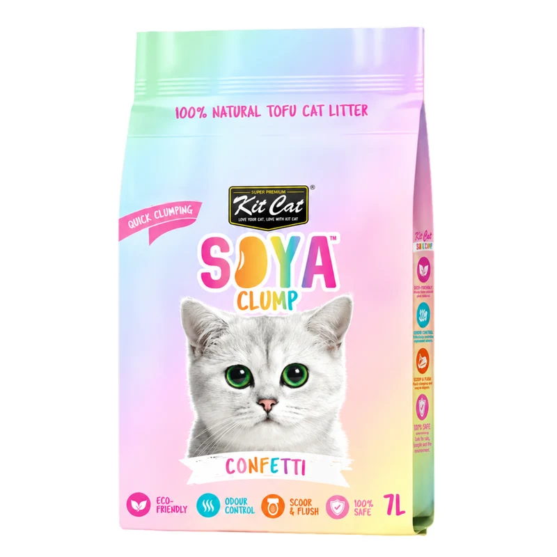 Kit Cat Soya Clump Soybean Clumping Cat Litter 7L 1 Bag