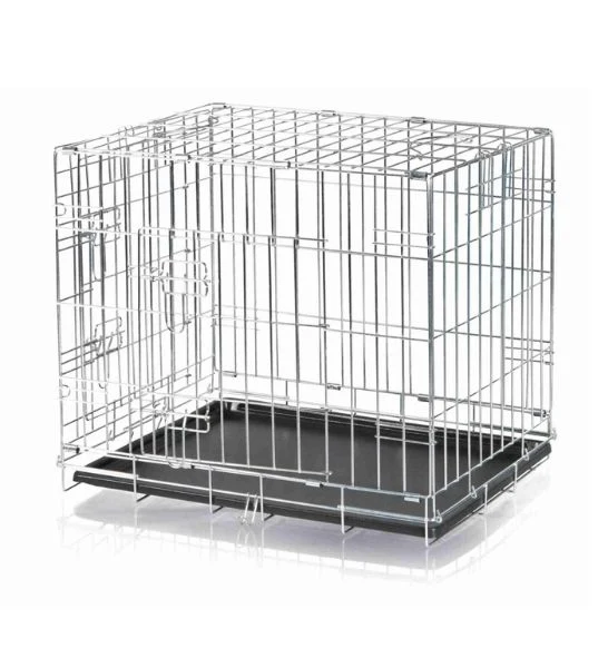 Trixie Galvanized 2 Door Wire Indoor & Travel Crate for Dogs & Cats