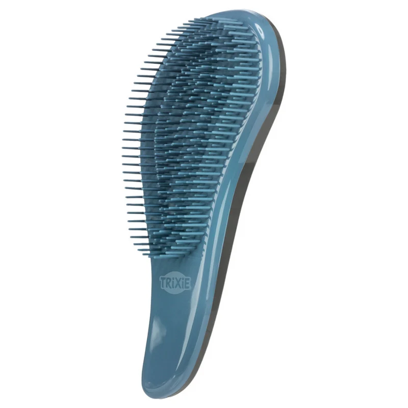 Trixie Soft Plastic Bristle Brush for Dogs & Cats Blue 19cm