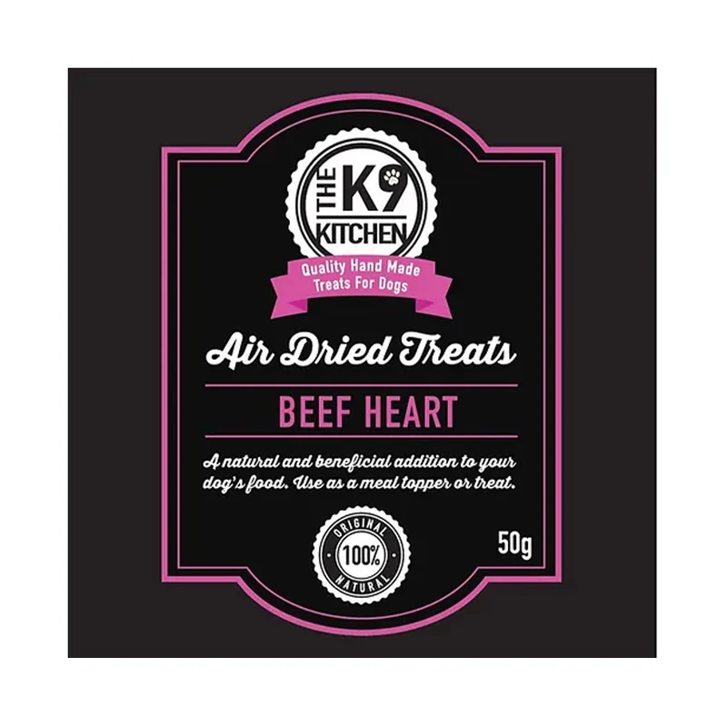 The K9 Kitchen Beef Heart Air Dried Dog Treats