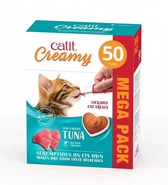 Catit Creamy Treats Mega Pack Tuna for Cats 50x10g