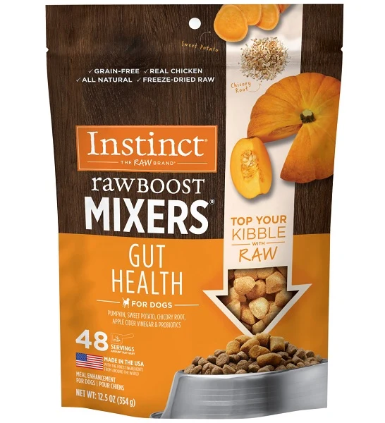 Instinct Raw Boost Mixers Gut Health Freeze Dried Chicken Dog Food Topper