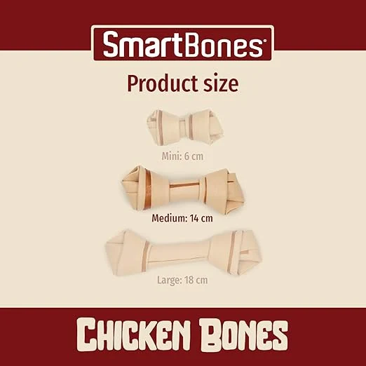 SmartBones Chicken Medium Treats for Dogs 158G 2PCS