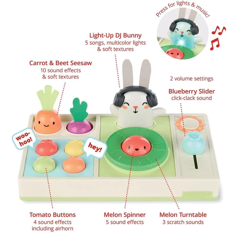 Skip Hop Jouet Musical Farmstand Let The Beet Drop DJ 6M+