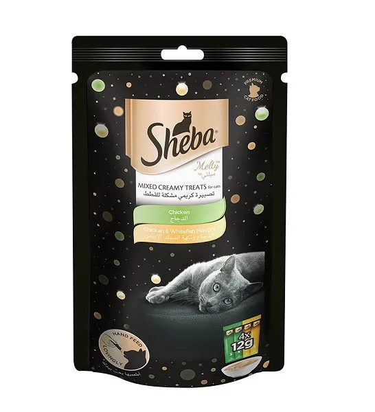 Sheba Melty Chicken Mixed Creamy Cat Treats 4x12g