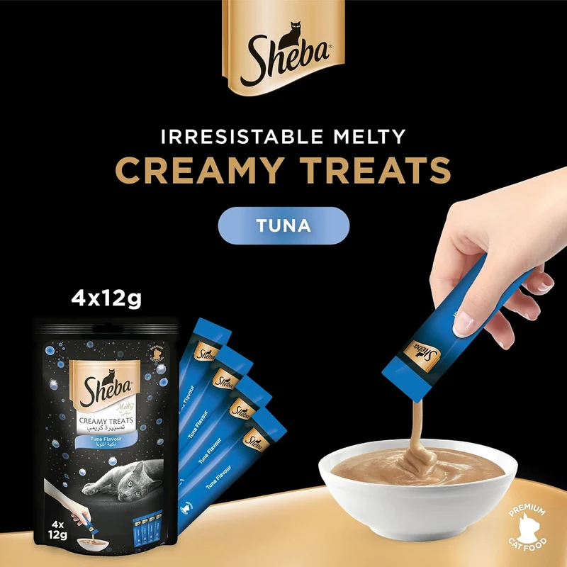 Sheba Melty Tuna Creamy Cat Treat 4x12g