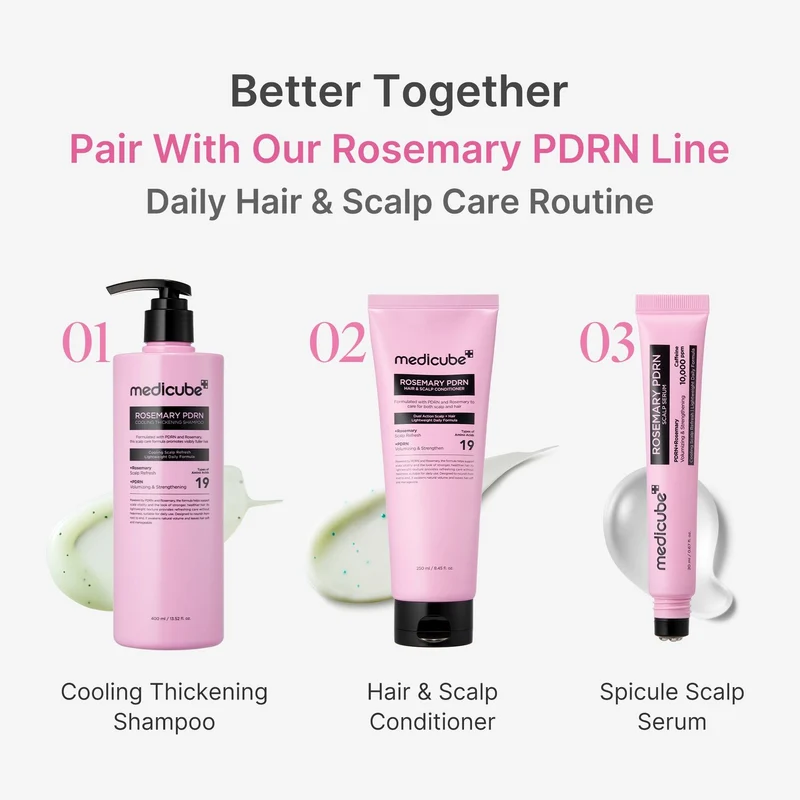 medicube Rosemary PDRN Cooling Thickening Shampoo 400ml