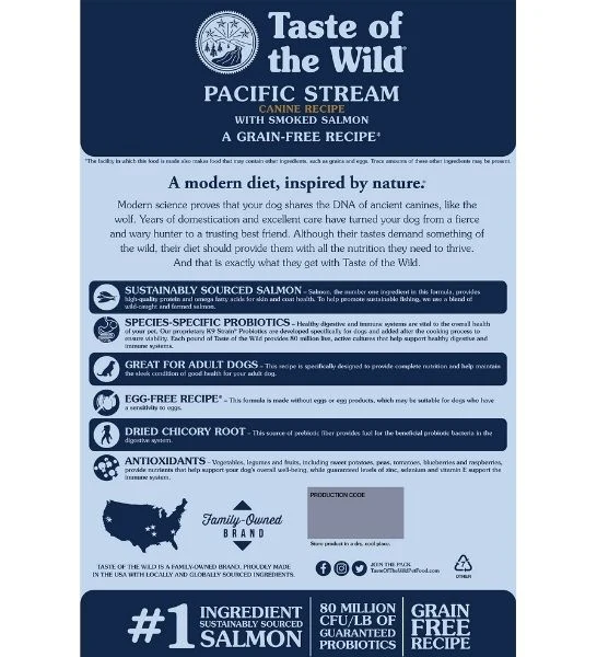 Taste of the Wild Pacific Stream Adult Canine Formula Dry Dog Food