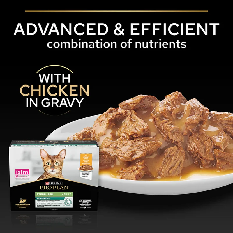 Purina Pro Plan Sterilised Adult Chicken in Gravy Wet Cat Food 85G