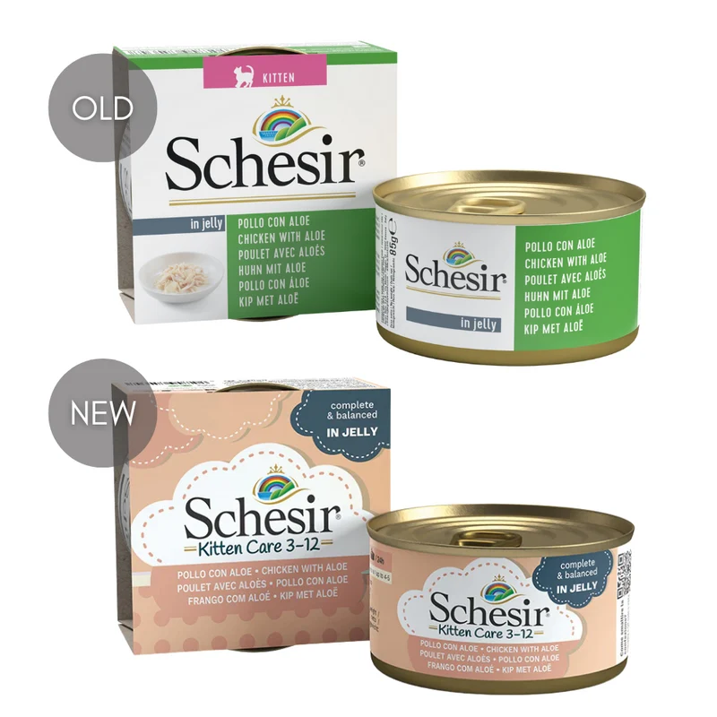 Schesir Chicken with Aloe in Jelly Kitten Wet Cat Food 85G