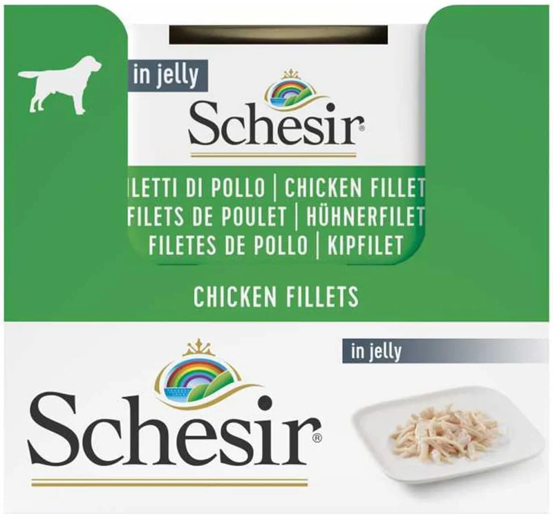 Schesir Chicken Fillets in Jelly Wet Dog Food 150G