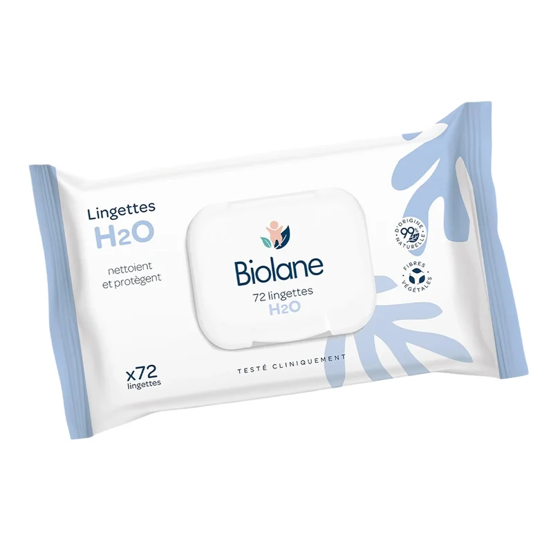 Biolane Lingettes H2o - 72 Pièces