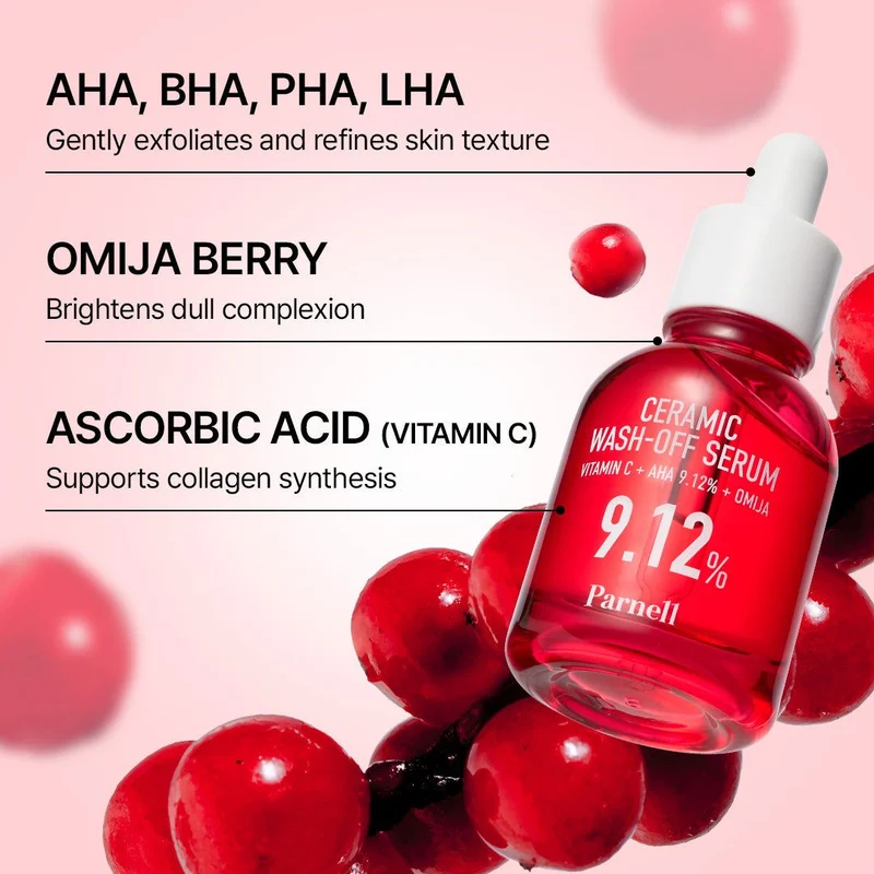 Parnell AHA 9.12 Omija Ceramic Wash-Off Serum 30ml