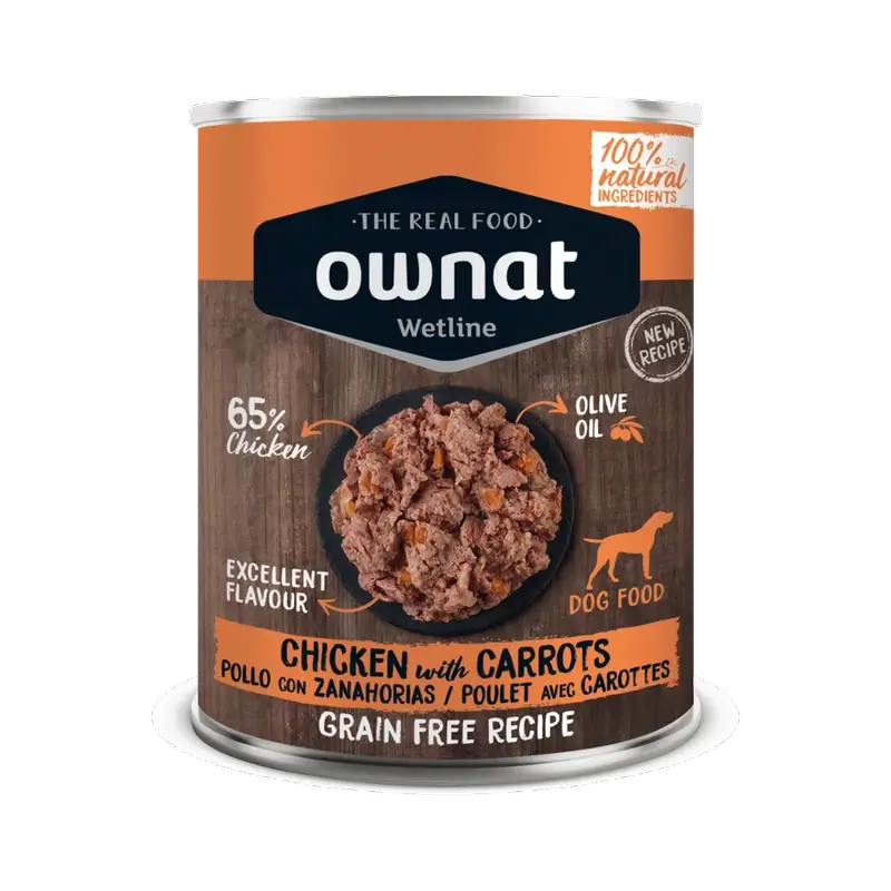 Ownat Wetline Canine Pollo Con Zanahoria 12X395Gr