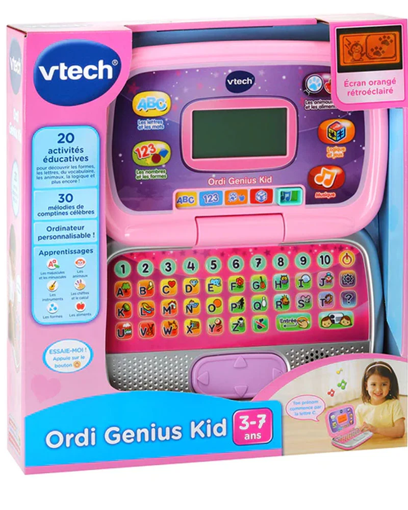 Vtech Ordinateur Genius Rose - 3-7A