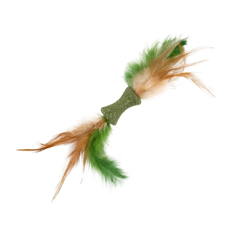 Wouapy Bobina de Doble Pluma Juguete con Catnip para Gatos