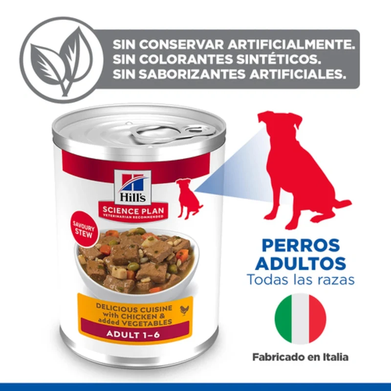 Hill's Science Plan Canine Adult Estofado con Pollo y Verduras Comida Húmeda para Perros 363g
