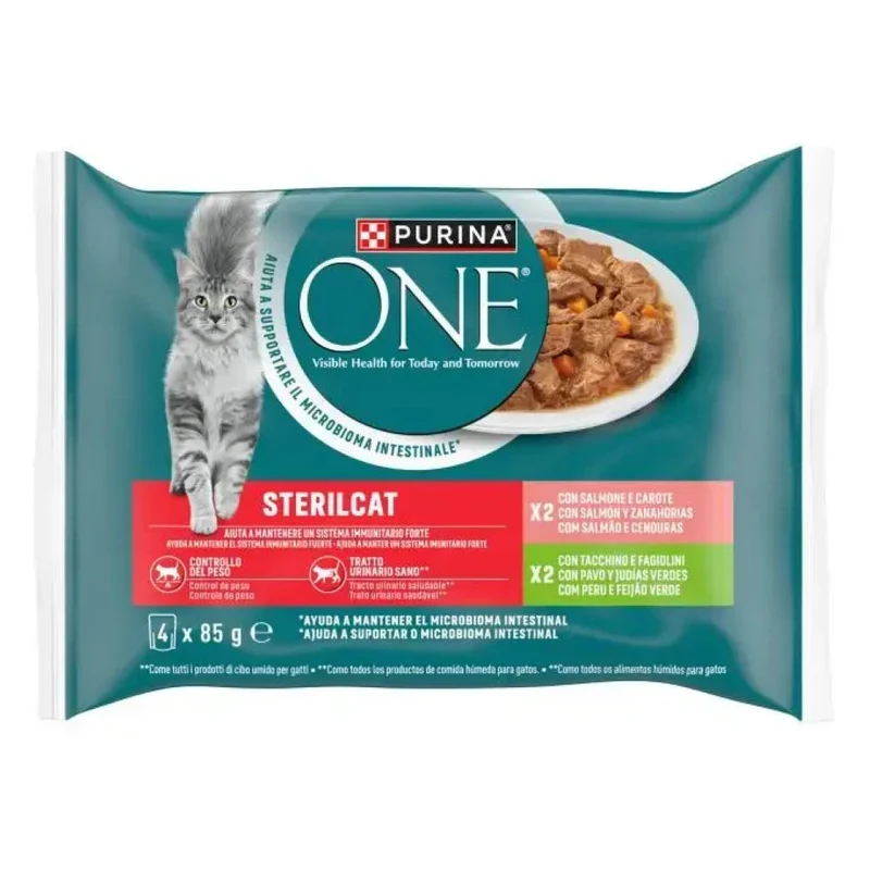 ONE Steril Pack Comida Húmeda para Gatos 4x85g