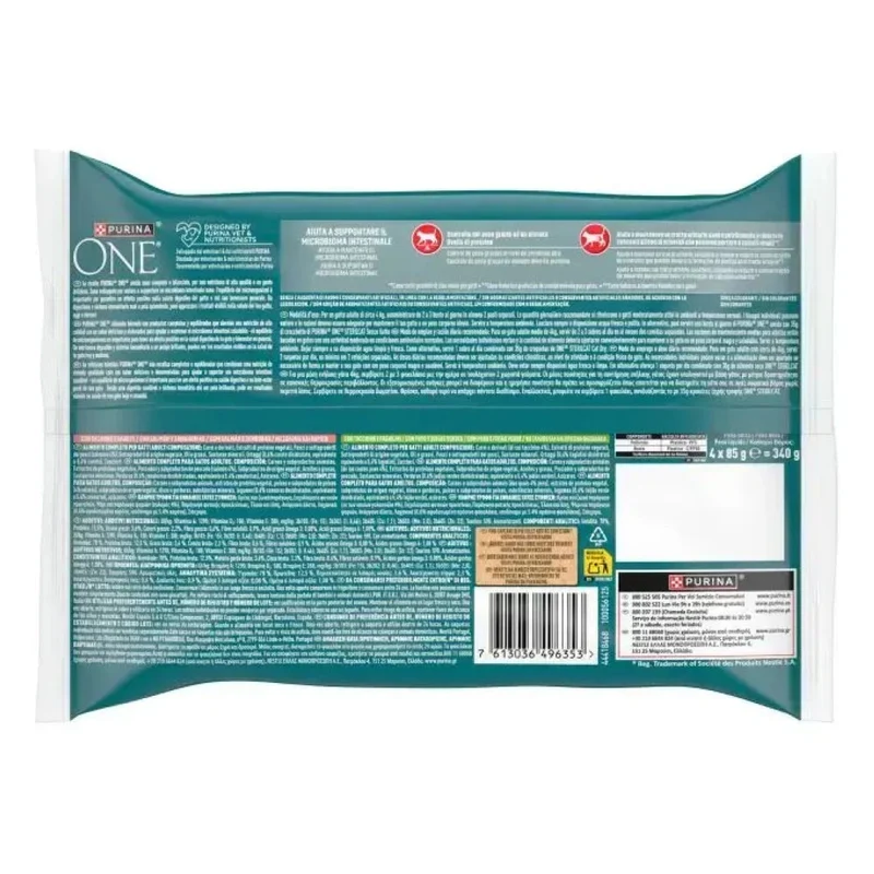 ONE Steril Pack Comida Húmeda para Gatos 4x85g