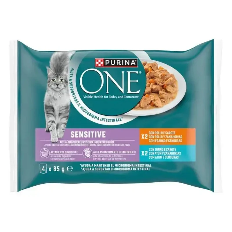 ONE Sensitive Pack Comida Húmeda para Gatos 4x85g