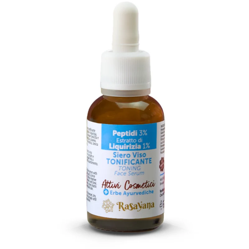 Rasayana Biocomesi Attivi Cosmetici - Siero Viso Tonificante Peptidi + Liquirizia 30ml