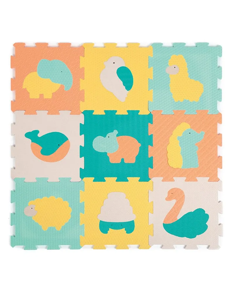 Ludi Tapis Dalles Animaux Pastel