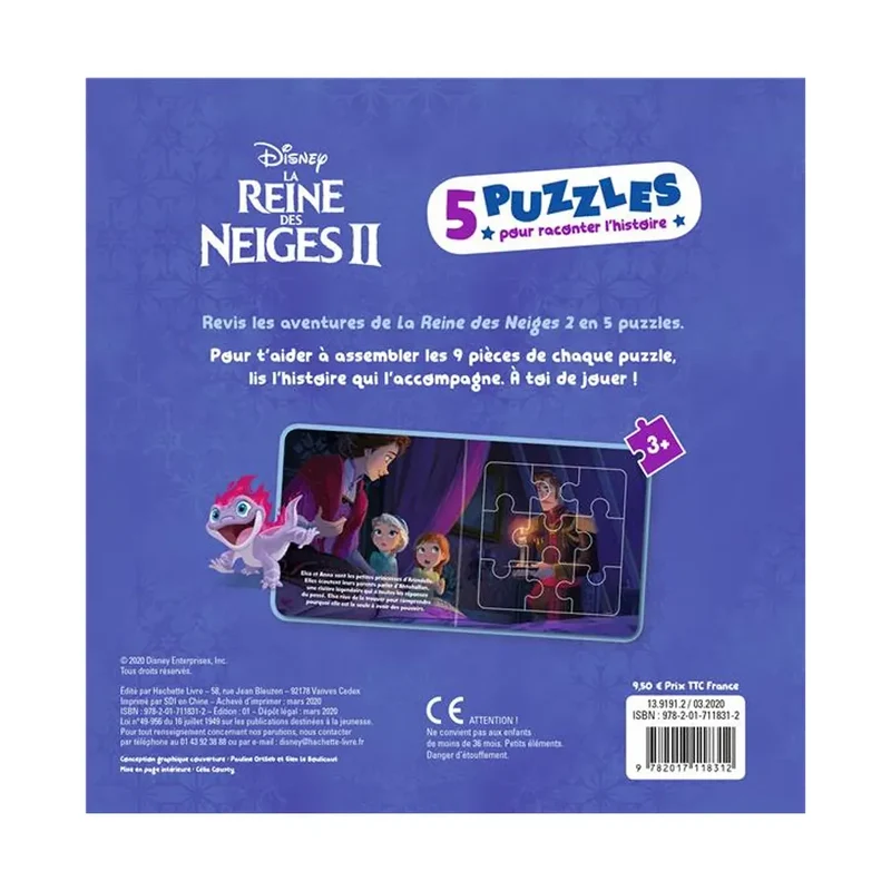 La Reine des Neiges 2 - Mon Petit Livre Puzzle 3-6A