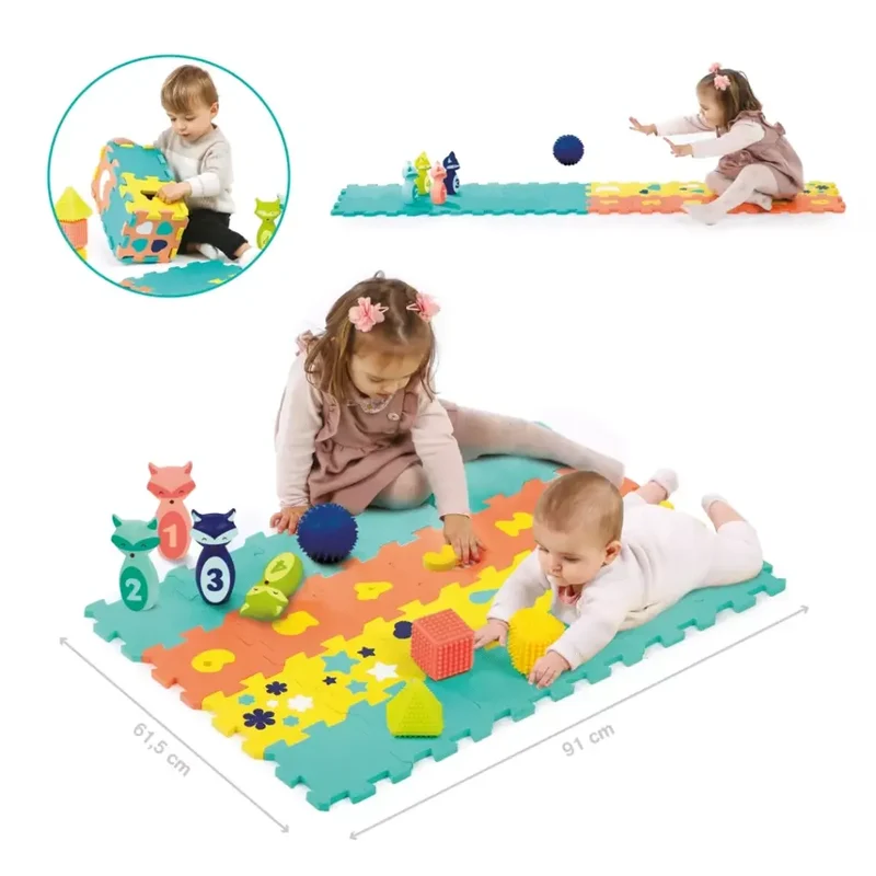 Ludi Coffret d'Activité Tapis Quilles & Formes - 10M+