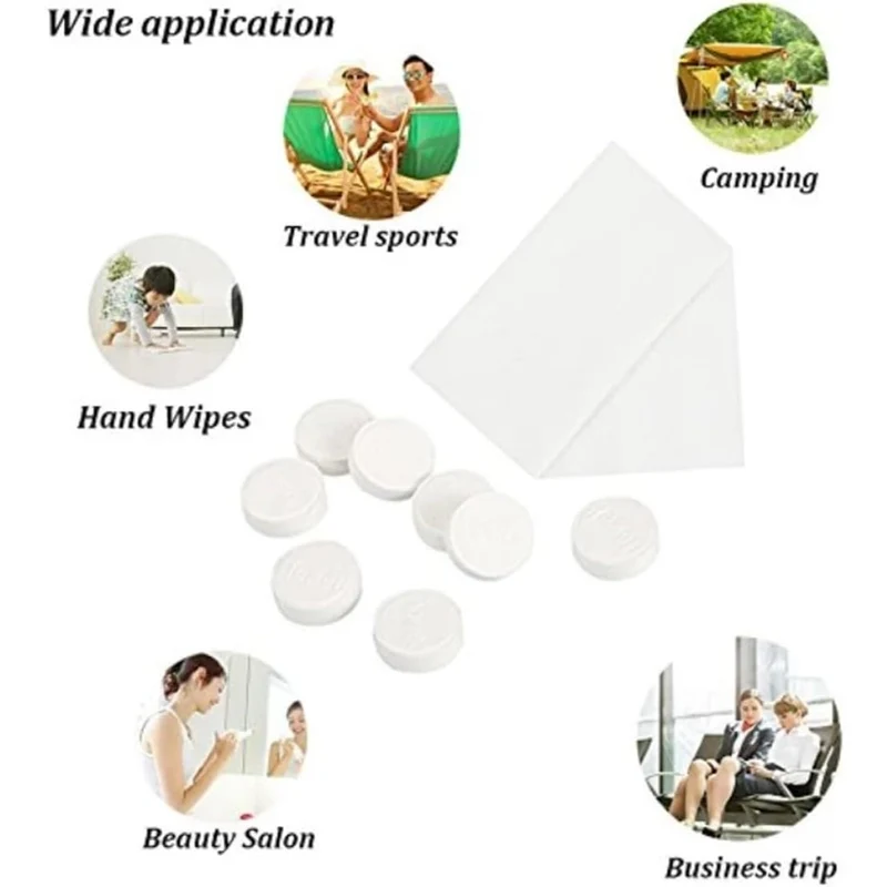 Lot de 20 Lingettes Compressées en Comprimés