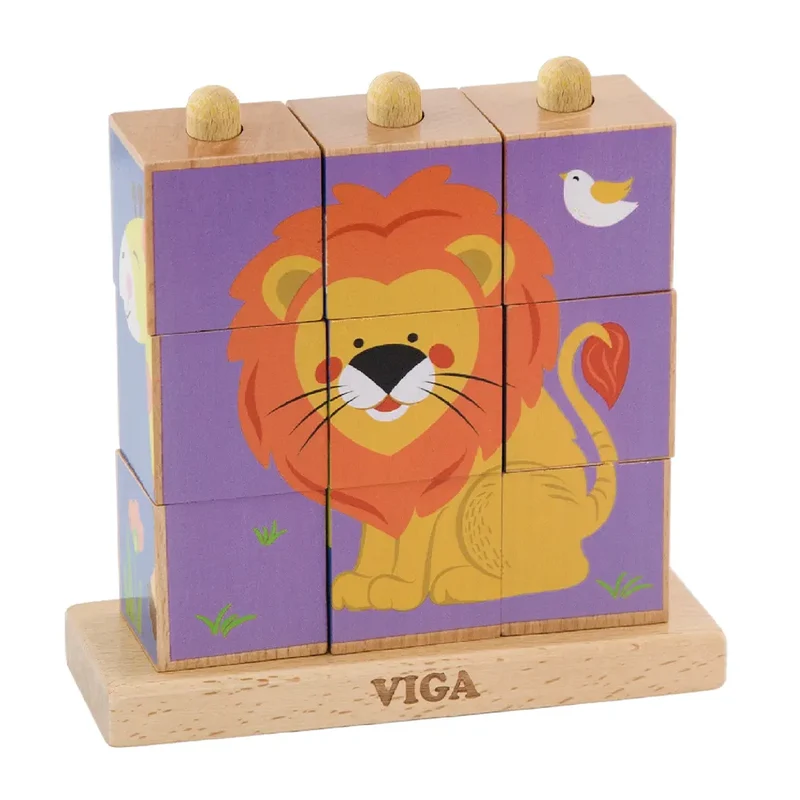 Viga Toys Puzzle Cube Empilable Jungle - 2A+