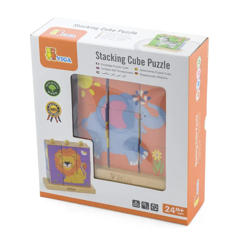Viga Toys Puzzle Cube Empilable Jungle - 2A+