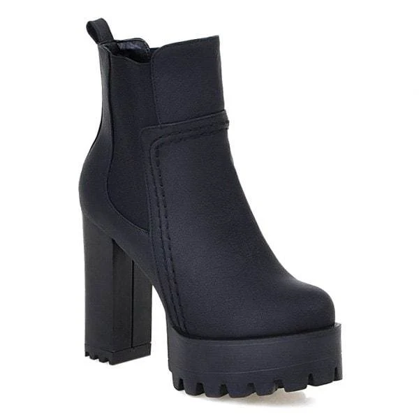 Botas con plataforma banda elástica