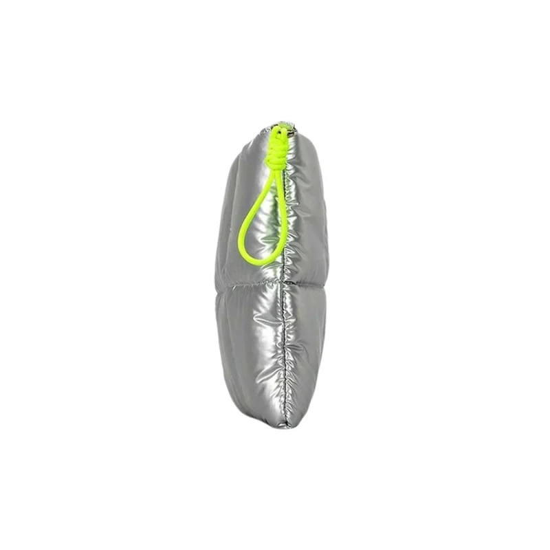 Bolso Puffer para Laptop hasta 16" Plateado Metalizado