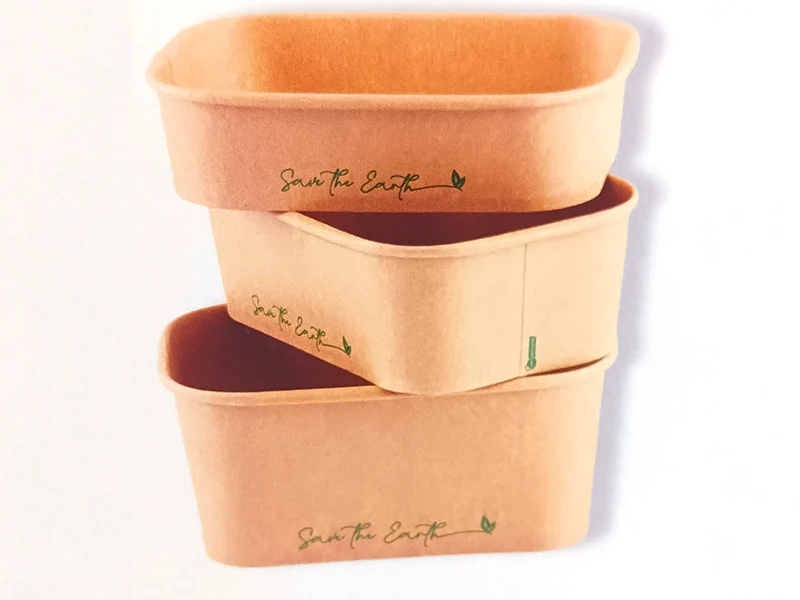 Envase Microondable Rectangular Kraft 500 ml- 16oz