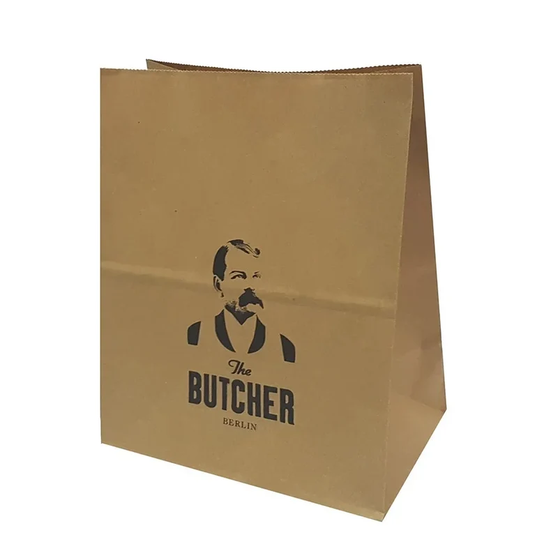 Bolsa Americana Kraft S (22+14x37cm) - (personalizada a 1 tinta - 2 caras)- 1500 unidades