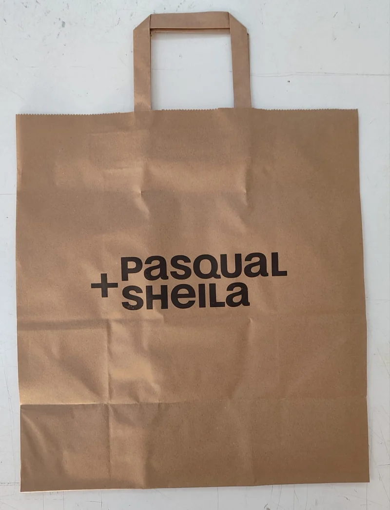 Bolsa Kraft Asa Plana S (28x20x29cm) (personalizada a 1 tinta- a 2 caras)- 1500 unidades
