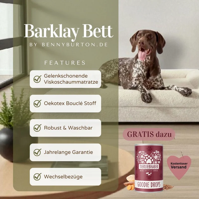 Hundebett Barklay Grande L con Bouclébezug