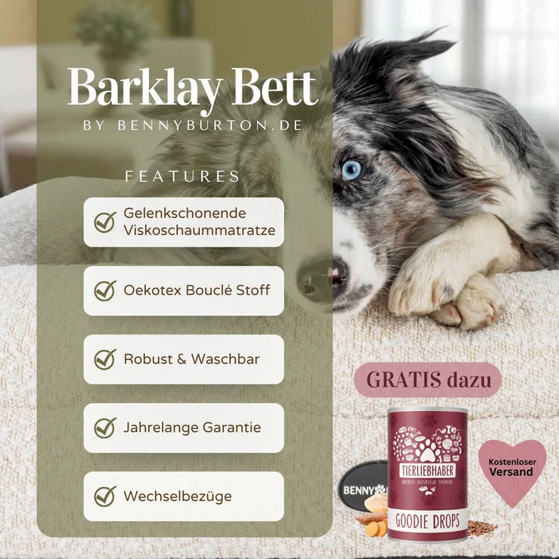 Hundebett Barklay Grande M con Bouclébezug