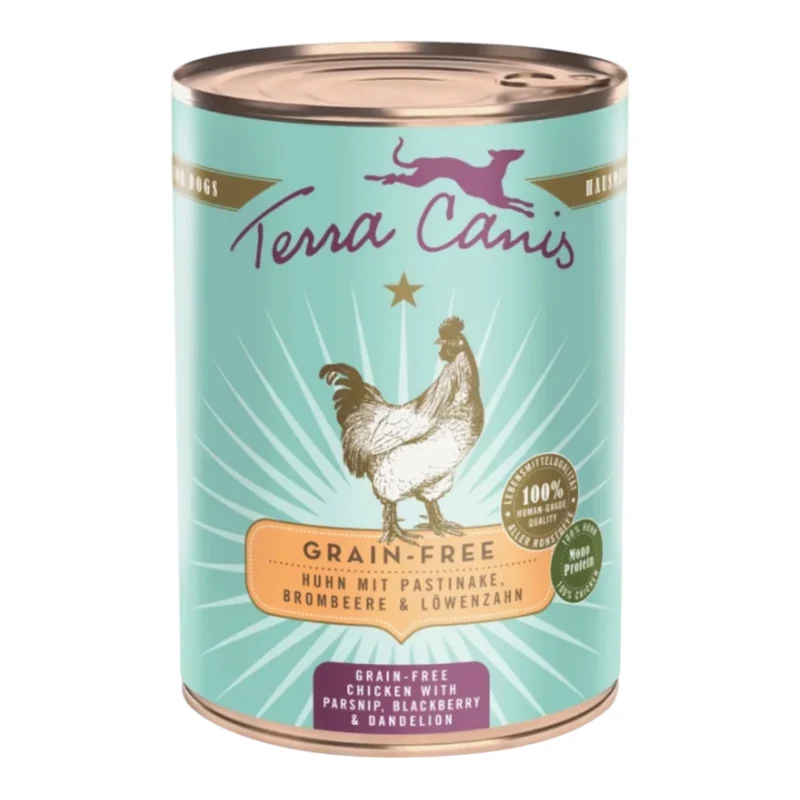 Terra Canis Pollo Chirivía Mora y Diente de León 400g — Comida Húmeda Grain Free