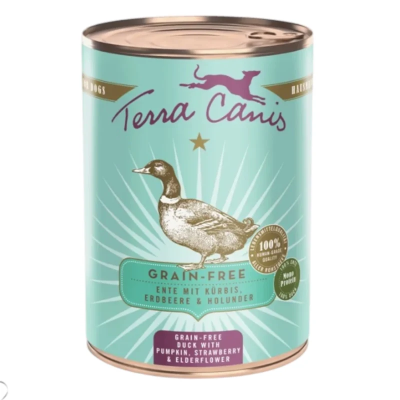 Terra Canis Pato Calabaza Fresa y Saúco 400g — Comida Húmeda Grain Free Perro