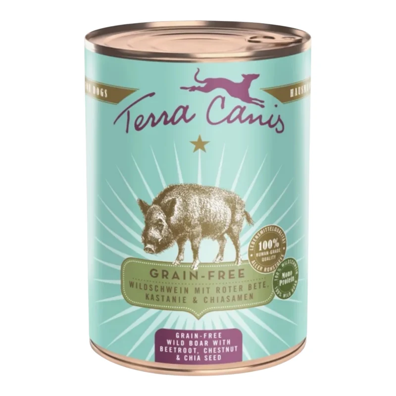 Terra Canis Jabalí Remolacha Castaña y Chía 400g — Comida Húmeda Grain Free Perro