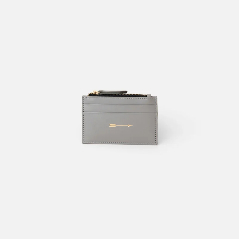 Tarjetero Zip Grey