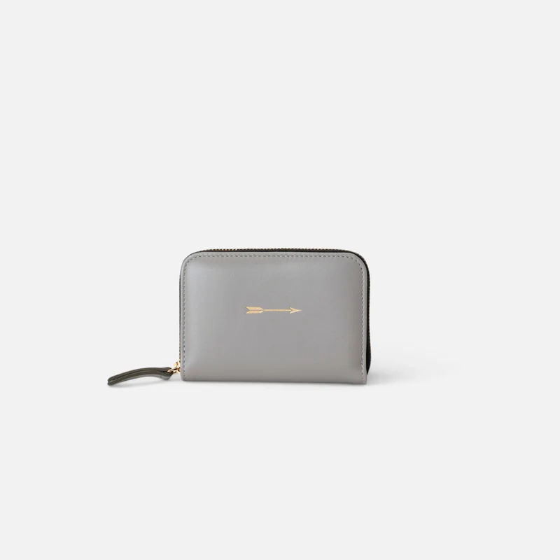 Cartera continental mediana Grey