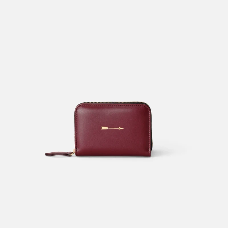 Cartera continental mediana Burgundy