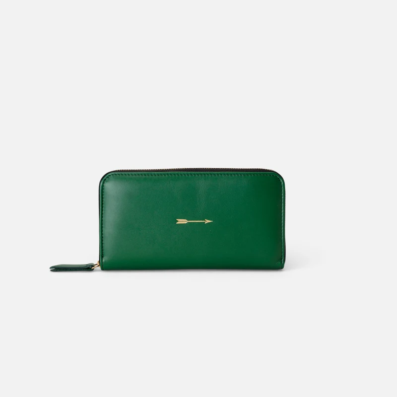Cartera continental grande Green