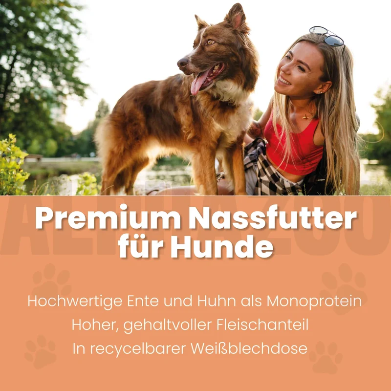 Ente + Huhn Nassfutter para Welpen